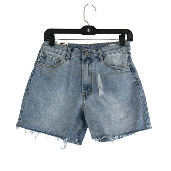 PacSun RR082C Glass Blue High Waisted Denim Festive Short- Women's Size M - Blue